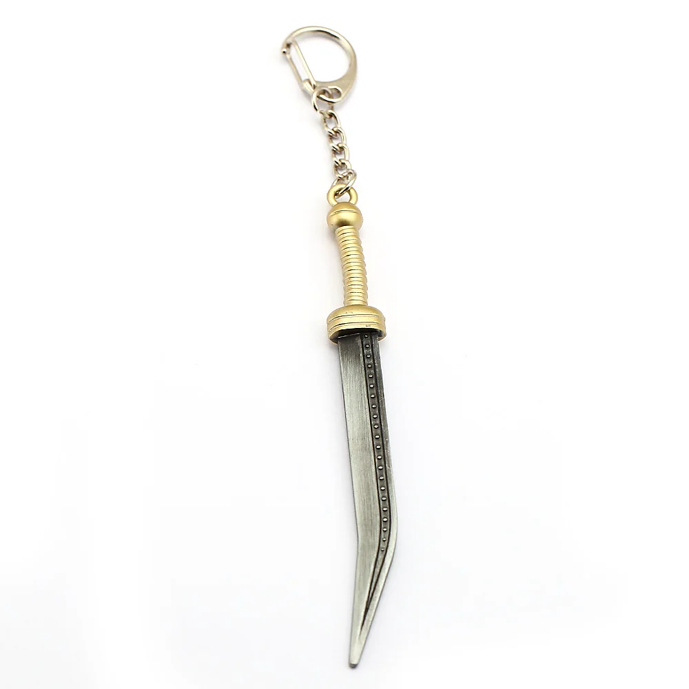 

New Game Kopis Sword Keychain For Men Gold Metal Pendant Key Ring Chain Car Bag Charm Jewelry sleutelhanger chaveiro llaveros