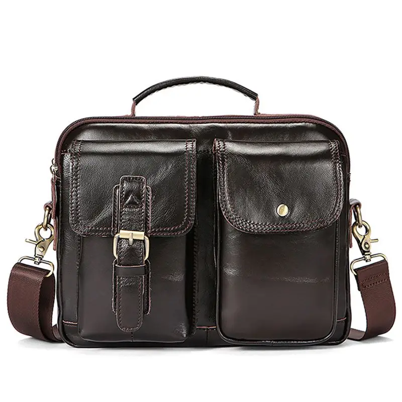 

MVA Messenger Bag Men's Genuine Leather Shoulder Bags Male Top-handle Hasp Leather Men Bag Crossbody Bags for men handbags 811