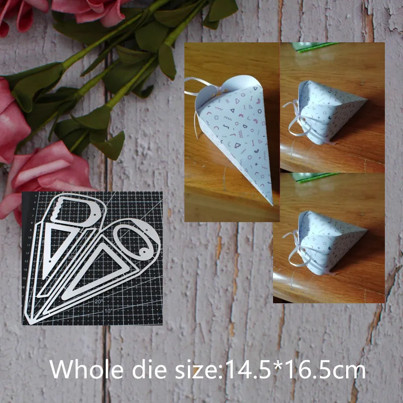 3D сердце подарочная коробка металлические стальные рамки Вырубные штампы DIY Скрап букинг фотоальбом тиснение бумаги карты 14,5*16,5 см
