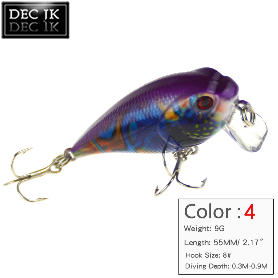 4PCS Artificial Bait Lot Crankbaits With Hooks Trolling Accessories Peche Fake Crank Baits Jerkbait Hard All Fishing Lures Set (4)