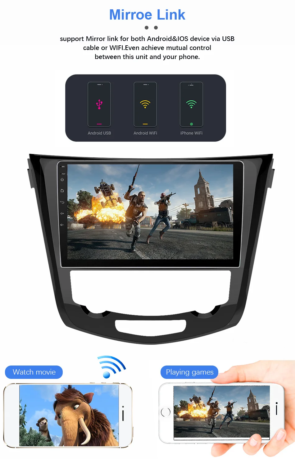 Excellent Eunavi Car GPS Radio Player Android 9.0 For Nissan X-Trail Qashqail 2014 -2017 With Octa Core 4GB+32GB Stereo Multimedia 15