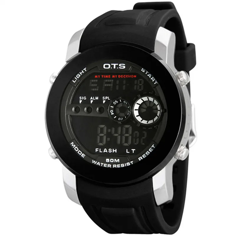 

2018 Male Fashion Casual Sport Military Watches 5ATM 50m Diving LED Digital Waterproof Wristwatche Quartz Simple Watch For Men