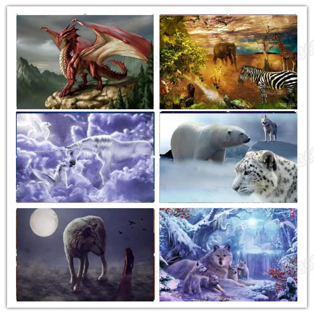 animal wolf horse elephant dragon zebra leopard bear giraffe