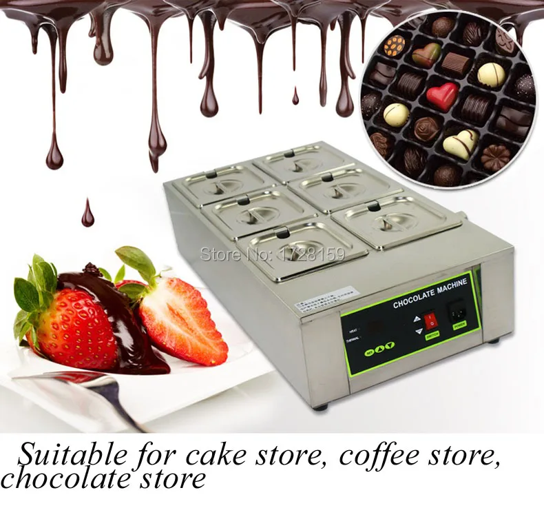 High quality comerical 6 lattice Chocolate melting pot, melting chocolate machine,machine to melt chocolate High quality comerical 6 lattice Chocolate melting pot, melting chocolate machine,machine to melt chocolate