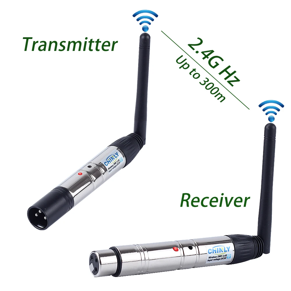 DMX512 беспроводной передатчик приемник контроллер освещения 2,4G ISM Расстояние связи 300 м для сцены PAR вечерние освещение DMX