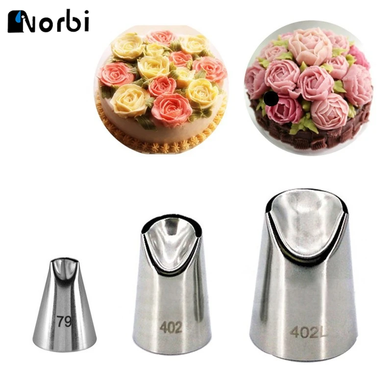 

3Pcs/set Kitchen Stainless Steel Nozzles Pastry Cream Cakes Chrysanthemum Decorating Tips Baking Tools Kitchen Tools Bakeware