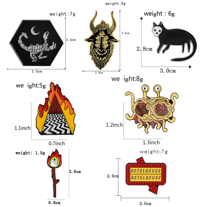 Паста гик двойной пик брошь в стиле «панк» Скорпион BETEL GEUSE насекомое матч кошка Скелет Эмаль Булавка кожа значок готические ювелирные изделия