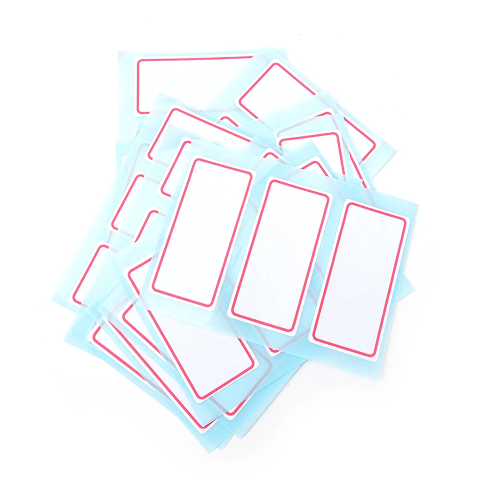 12 листов/Упаковка 34*73 мм Гладкие высечки пустые наклейки могут быть использованы практически на любой чистой твердой поверхности белая наклейка бумага