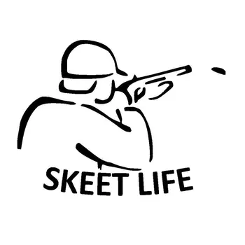 

12.7CM*9.5CM Skeet Life-Trap,Skeet,Sporting Clays Decal,Car Sticker And Decals Motorcycle Car Stylings Black Sliver C8-0749