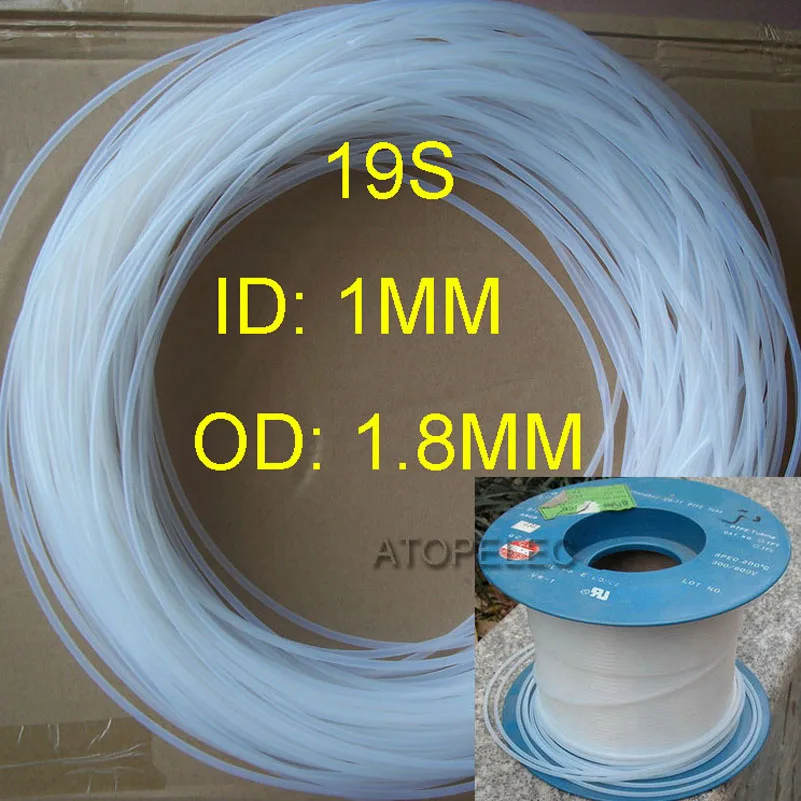 1*1.8 PTFE F4 Teflon Tubing ID_1mm OD_1.8mm Rigid Pipe 600V High