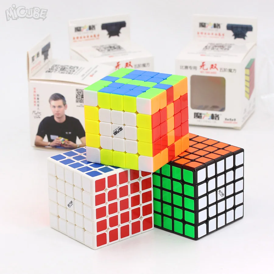 QiYi Mofangge Wushuang 5x5x5 Competition Magic Cube Puzzle Cube Speed Cube Black 