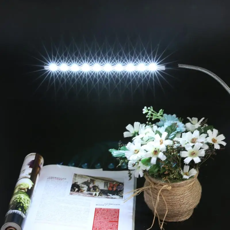 

10 LED Flexible Light Ultra Bright USB Charging Laptop PC Computer Table Lamp All Angle Adjustable Reading Lamp