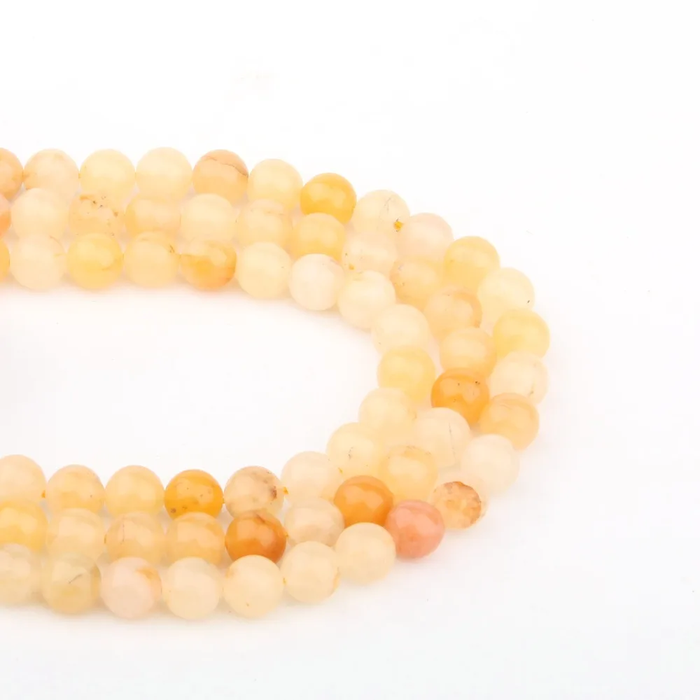 

Natural Stone Beads Yellow Aventurine Jadee 4/6/8/10/12mm Fashion Jewelry Loose Beads for Jewelry Making Necklace DIY Bracelet