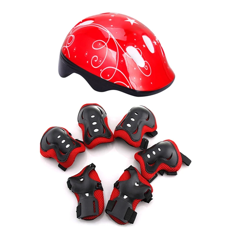 High Density Children Bike Helmet Skateboard Skating Cycling Riding Kids Bicycle Helmet Ciclismo Casco and Protective Knee Pads