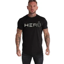 YEMEKE, Мужская модная футболка, для бега, Спортивная, облегающая, футболка, мужская, для тренажерного зала, для фитнеса, бодибилдинга, тренировки, топы, одежда