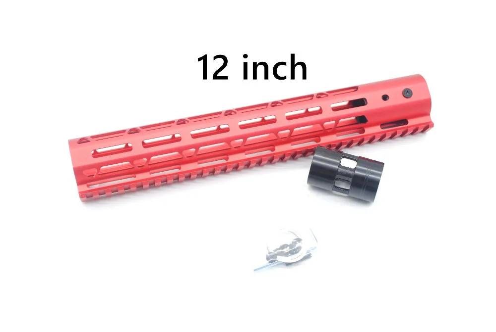 TriRock 10 ''/12''/15 ''дюймовый Keymod/M-lok Handguard рельсовый прицел поплавковая система крепления для AR-15. 223/5. 56_Red color