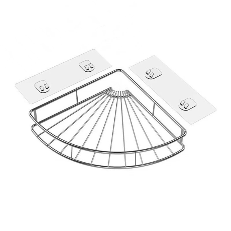 

Adhesive Tape Storage Holder for Kitchen Bathroom Shower Caddy Organizer Holder Wall Rack Traceless Shelf