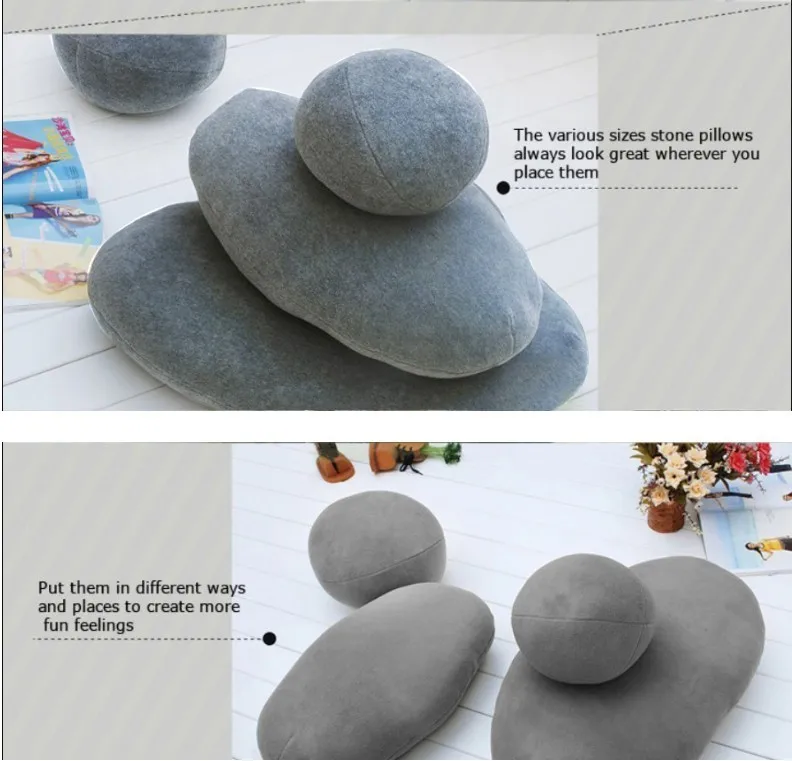 Креативные 3D каменные подушки для пола, набитые большими каменными подушками, напольные подушки для детей, декор для гостиной, каменный пуф, домашний декор