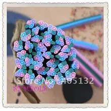 C-18 100 шт 5 мм милый цветок трость Необычные дизайн ногтей Полимерная глина трость