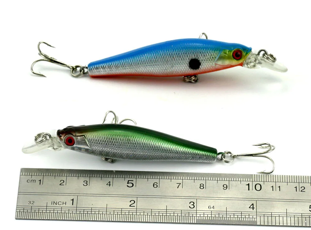 Iscas de Pesca Equipamento de Pesca Hot! Minnow Hard Bait 8.5 cm 8.9g 6 Gancho Dois Ganchos 5 Cores 50 Pcs Mi025 2020 85mm 11 Iscas artificiais
