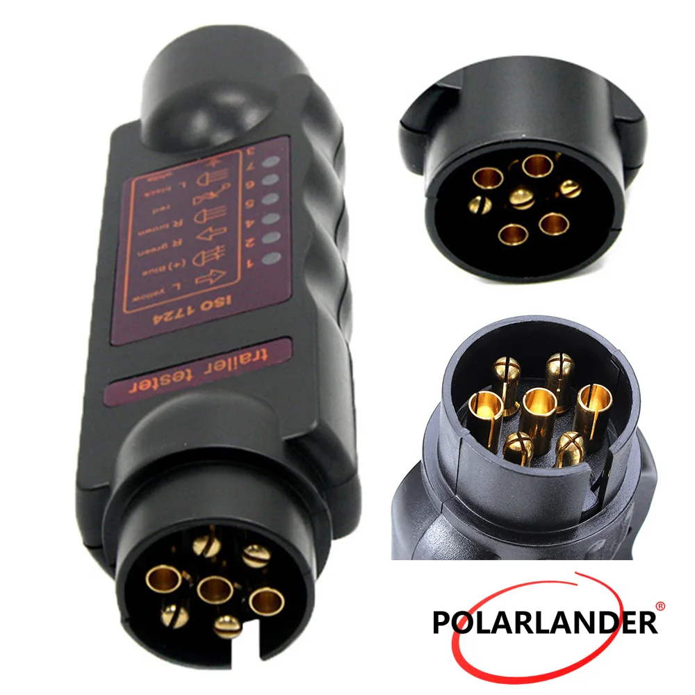 Прицеп тестер с 7 светодио дный ными индикаторами автомобильный диагностический инструмент Автомобильный штекер и розетка тестер Polarlander В