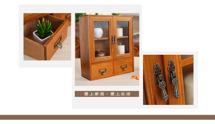 1 шт. деревянный многофункциональный Настольный ящик для хранения ювелирных изделий креативный ящик из массивной древесины контейнер для хранения косметики ENM 001