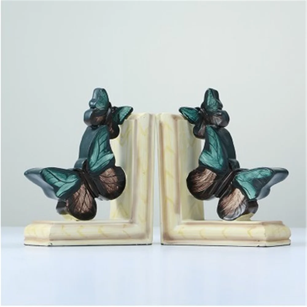 a Pair Creative Synthetic Resin Bookend Shelf Retro Butterfly Bookend