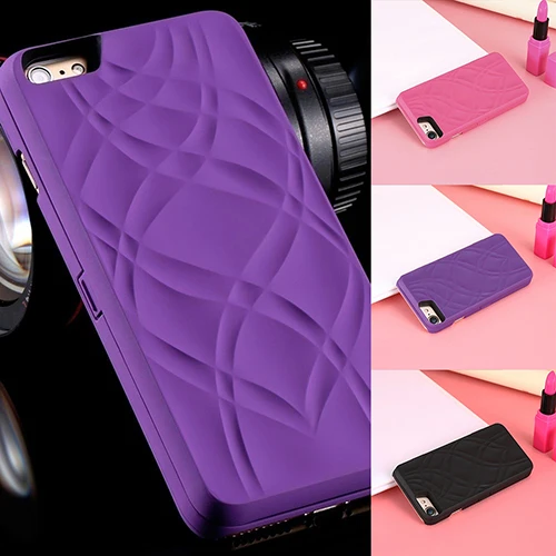 Women's Fashion Makeup Mirror Back Box with Card Slots Flip Case for IPhone 6 /6 Plus | Мобильные телефоны и