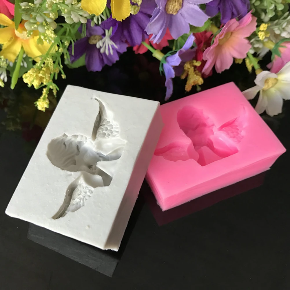 3D мультфильм Ангел силиконовая форма для помадки принадлежности ручной работы штукатурка плесень DIY аксессуары для украшения торта инструменты форма для выпечки