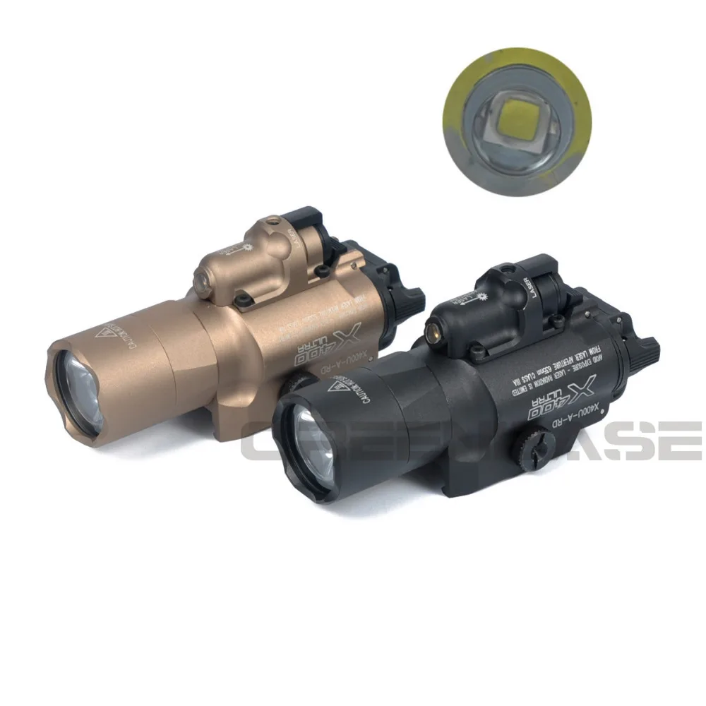 Lanterna com Mira Vermelho para Rifle Scope para Pistola Greenbase Series Arma Luz Tático Caça Laser Airsoft sf X400 X400u 7 tático caça lanterna com mira laser vermelho