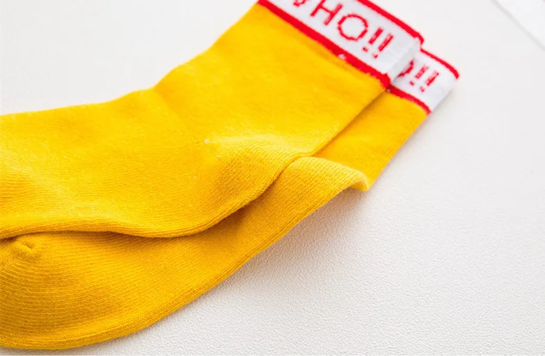 5 пар в упаковке, Новые осенне-зимние детские носки с надписями, детские носки для мальчиков и девочек, детские носки, От 1 до 12 лет