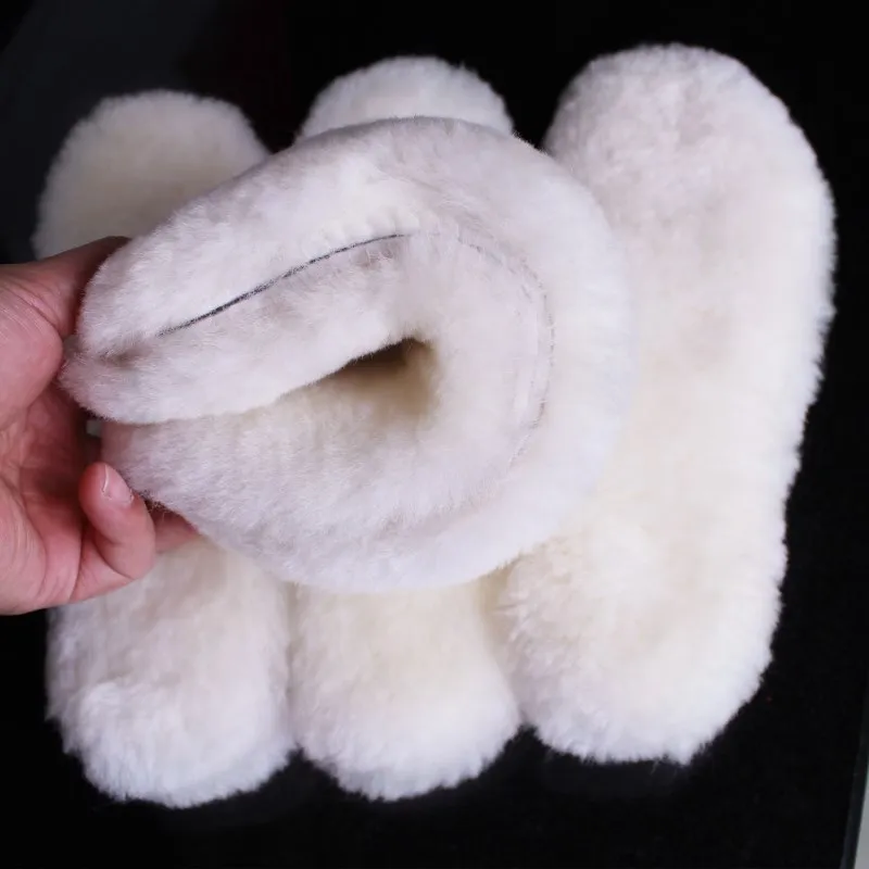 

1PC Ssole Thickened wool insoles winter thermal imitation cashmere sheepskin fur shoes pad Fleece keep warming unisex