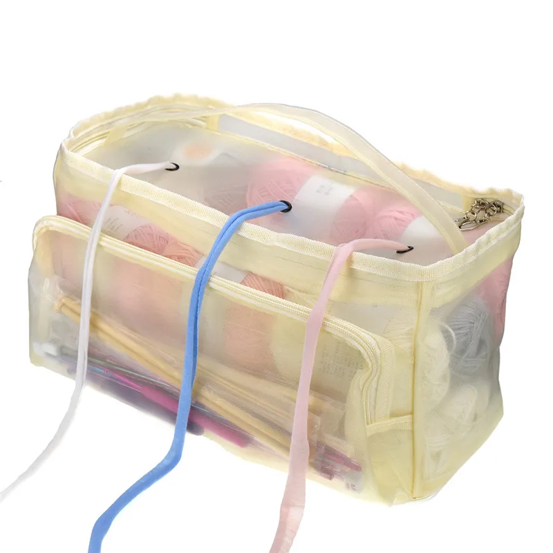 Yarn Storage Bag Portable Tote Easy to Crochet and Knitting Organization Storage for Accessories Household Knitting Bag For Mom (16)