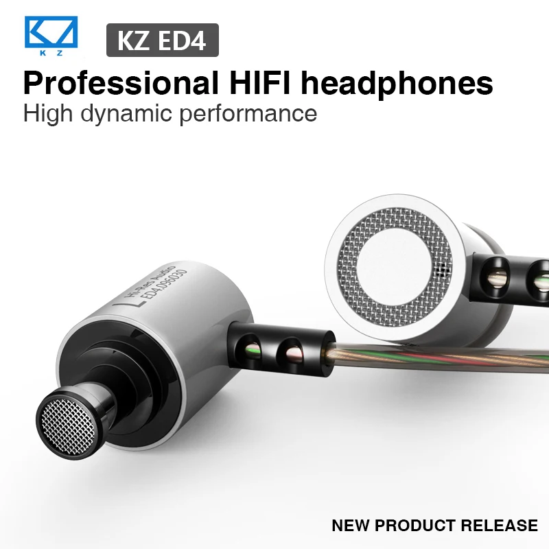 Beste KZ ED4 Ear Oortelefoon HiFi Muziek Headset Auriculares Noise Cancelling Stereo Oortelefoon Met Mic MP3 Universele 3.5 MM Voor iPhone