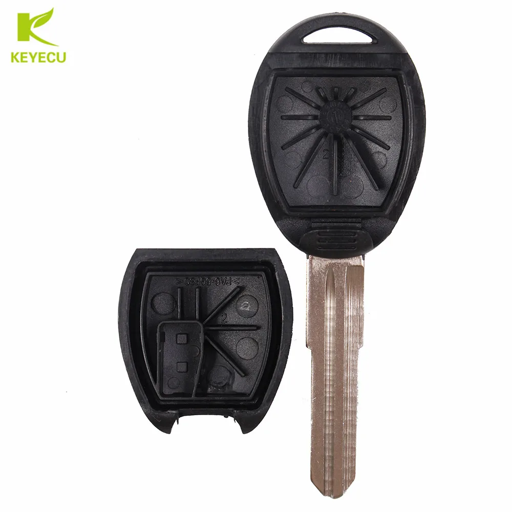 KEYECU 2PCS Replacement Transponder key shell Case Fob 1999-2005 Land Rover Freelander NO PROGRAMMING NEEDED key case transponder chip