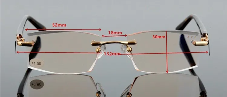Модные очки для чтения без оправы для мужчин и женщин, золотистые квадратные очки со стразами, маленькие размеры, очки для пресбиопии, оправа для мужчин и женщин