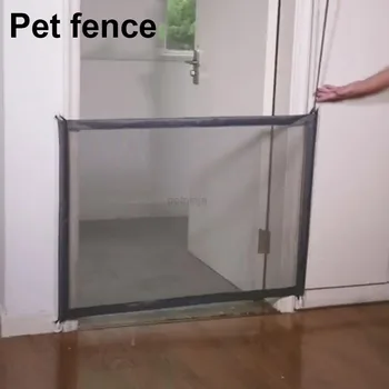 

Pet Magic Fence Door Foldable Pet Gate For Dogs Safe Cats Dog Playpen Dogs Safety Enclosure schnauzer Teddy Pet Supplies Product