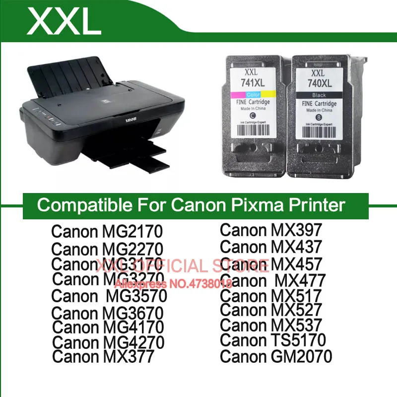 Cartucho de tinta para impresora Canon, compatible con modelo MG3570,  MG3670, canon Pixma MG3570, MG3670, MG 3570, 3670, PG740 - AliExpress  Ordenadores y oficina