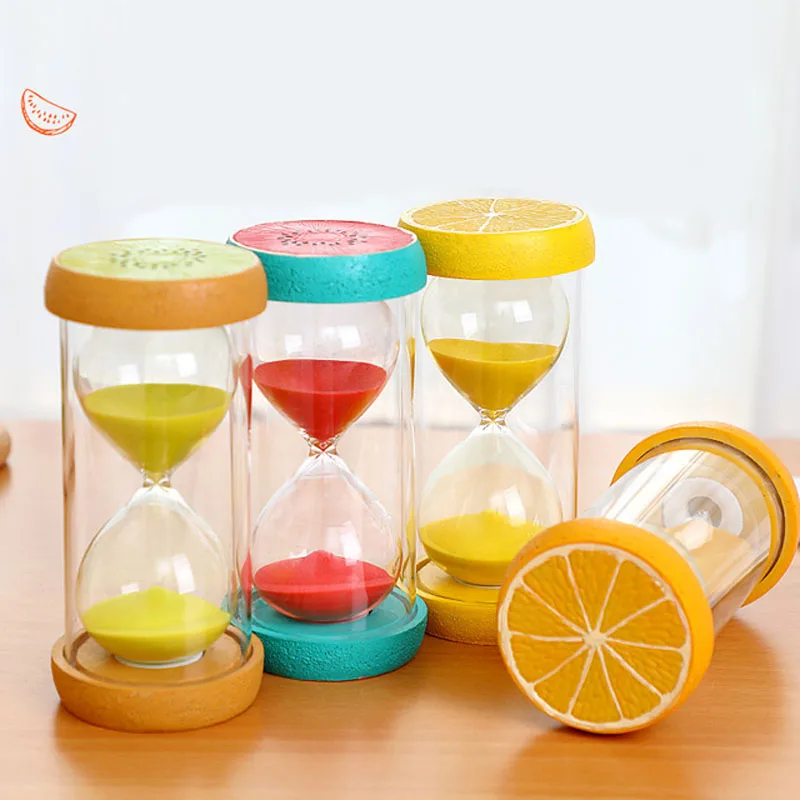 15/30/60 Minutes Hourglass Colorful Fruit Sand Timer Clock Valentine's
