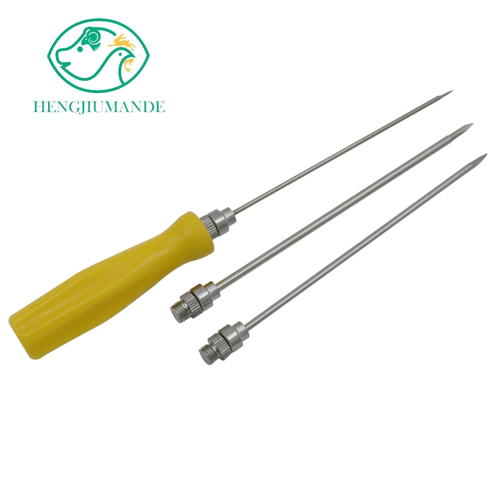 

Cow Rumen Puncture Needle Deflation Sheep Stomach Puncture Needle Stainless Steel Three-needle Trocar Veterinary Bovine Farm