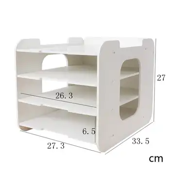 Desk Organizer Diy Document Trays White File Holder 4 Layers Wood Desk Organizer Diy Document Trays White