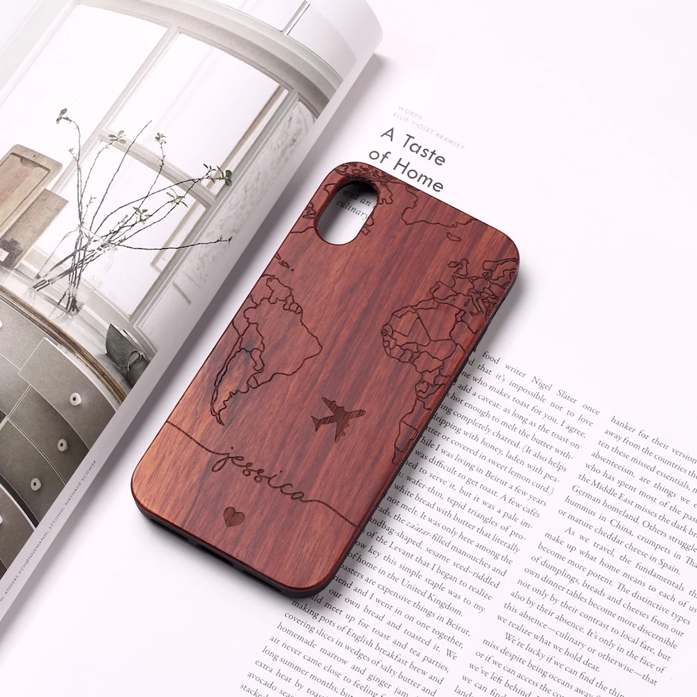 Компас Король Лев карта мира ананас персонализированный пользовательский деревянный чехол для телефона для iPhone 11 Pro XS Max 7 7Plus 8 8Plus X XR
