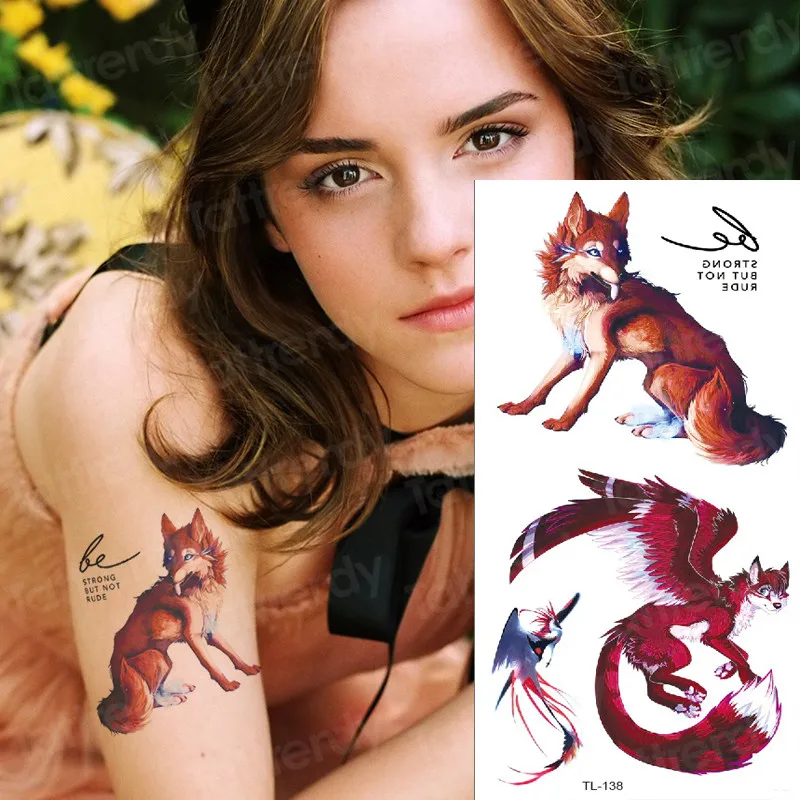 Временная татуировка Дракон временные Крылья татуировки водонепроницаемый водная тату наклейка женщина тату боди-арт поддельные тату этнический дизайн