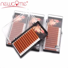 NEWCOME Light Brown Individual Eyelash Extension 100% Hand Made Brown Color Synthetic Lashes Natural Long Eye Lash Free Shipping NEWCOME Light Brown Individual Eyelash Extension 100% Hand Made Brown Color Synthetic Lashes Natural Long Eye Lash Free Shipping