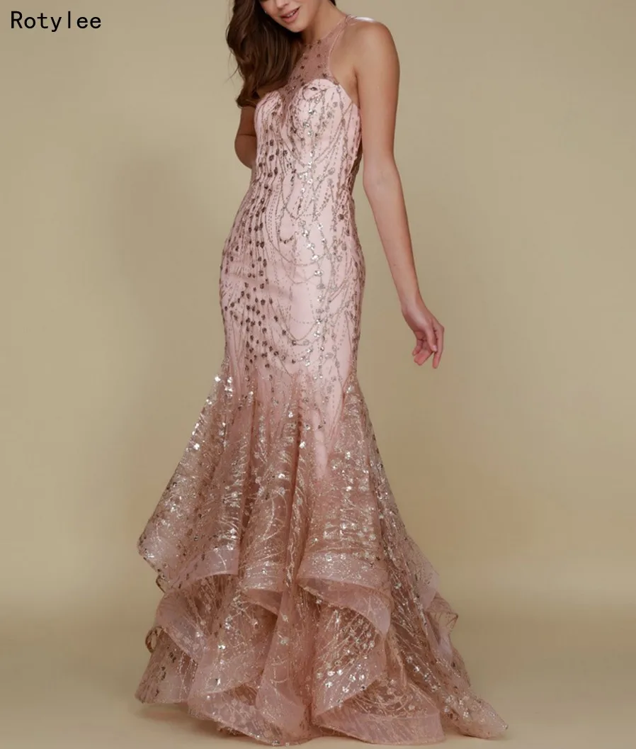 

Cross Back Unique Lace Mermaid Prom Dresses Floor Length Evening Dress 2019 Women Formal Dress