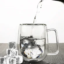 250/350/400/500 мл Кофе кружки с ручкой чашки для напитков кофейная чашка с двойными стены Стекло Чай чашки Кофе 5 видов стилей подарок стакана воды