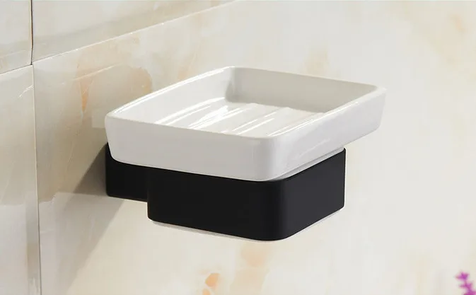 Современный дизайн черный цвет аксессуары для ванной комнаты Набор бумажный держатель полотенце кольцо мыло держатель полотенце бар вешалка для полотенец