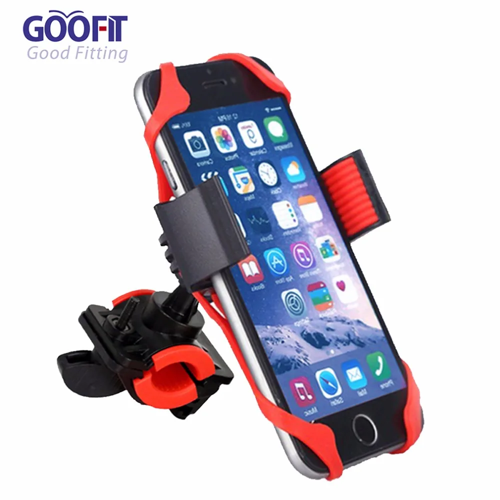 

GOOFIT Bike Phone Handlebars Mount for Motorcycle Bicycle Rack Handlebar Adjustable Fits for Holds iPhone B033-491
