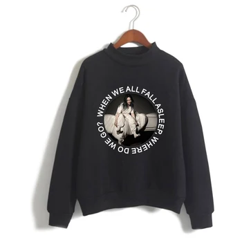 

2019 Billie Eilish Print Women and Men autumn Clothes 2019 Hot Sale Turtlenecks Long Sleeve Spring Kpops Sweatshirts Plus Size
