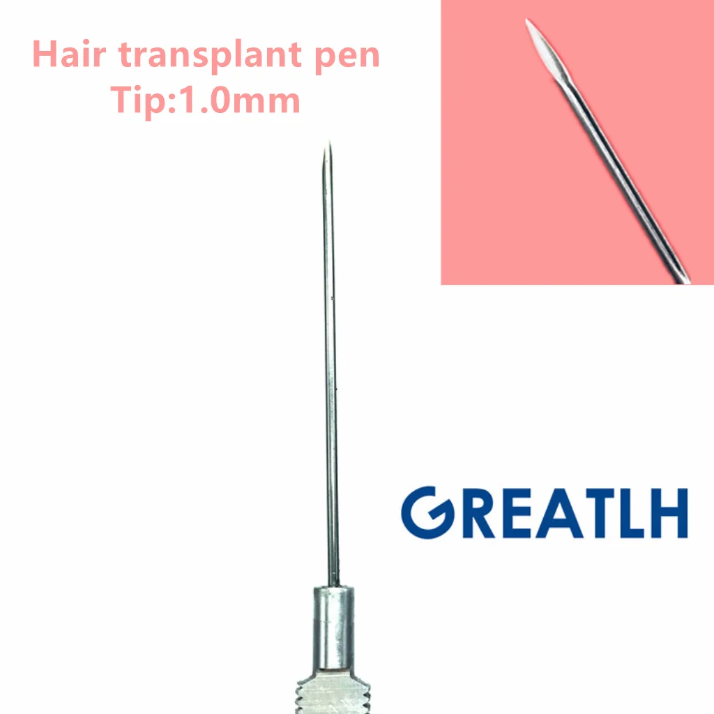 Высококачественный 1,0 мм инструмент для посадки волос для бровей вручную имплантированные инструменты для трансплантации волос ручка для волосяного фолликула посадочные наконечники для ручек - Цвет: Pen tip(1.0mm)